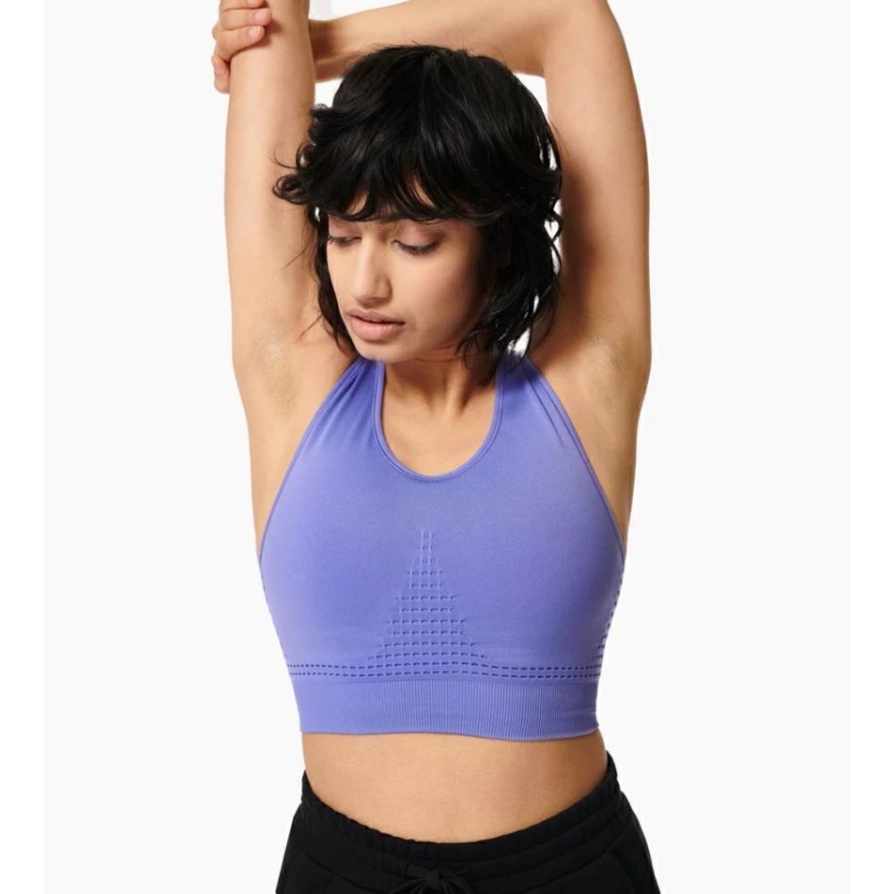 Sweaty Betty NWT CornFlower Blue Stamina Sports Bra Size XS